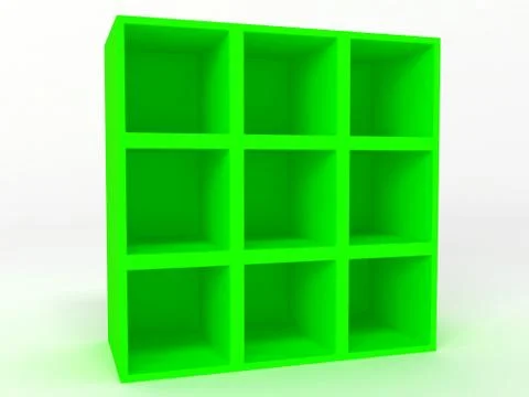 Closet with empty shelves Stock Illustration