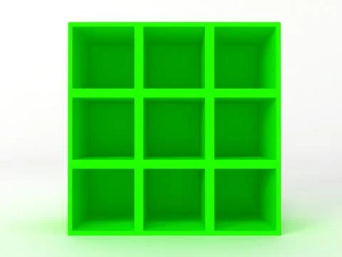 Closet with empty shelves Stock Illustration