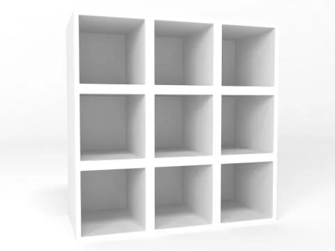 Closet with empty shelves Stock Illustration