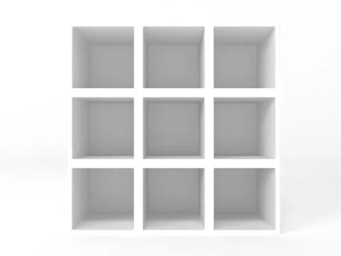 Closet with empty shelves Stock Illustration