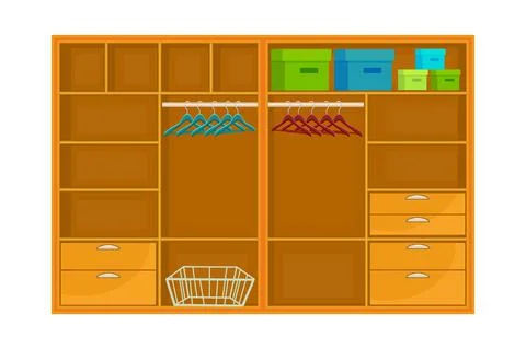 Closet isolated on white background. Stock Illustration