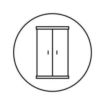 Closet. Vector Line. Stock Illustration