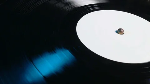 Closeup 3 vinyl record loop Video stock 92520529