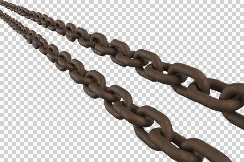 Closeup 3d image of metallic chains Stock Photos