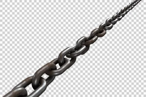 Closeup 3d image of silver chain Stock Photos