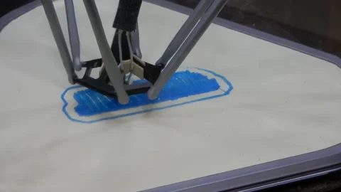 Closeup 3D Printer Printing Horizontal Layers Of Plastic Abs On 3D Object 00 Stockbeeldmateriaal 165630187