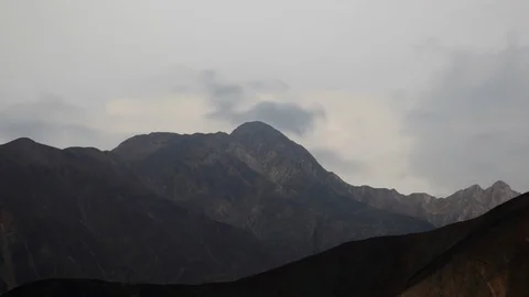 Closeup 4K Timelapse of Andes Mountain Peak, part 2 Stock Footage 114637252
