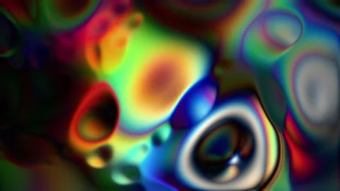 Closeup of Abstract Chromatic fluid waves background. Liquid holographic Video stock 137799625