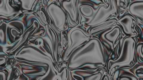 Closeup of Abstract Chromatic fluid waves background. Liquid holographic Video stock 138272395