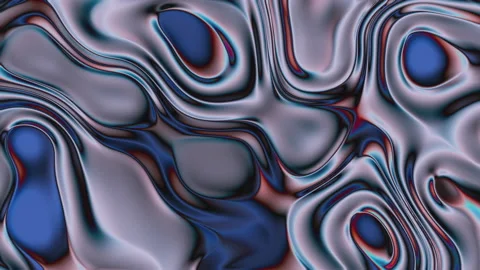 Closeup of Abstract Chromatic fluid waves background. Seamless Loop Stock Footage 146884709