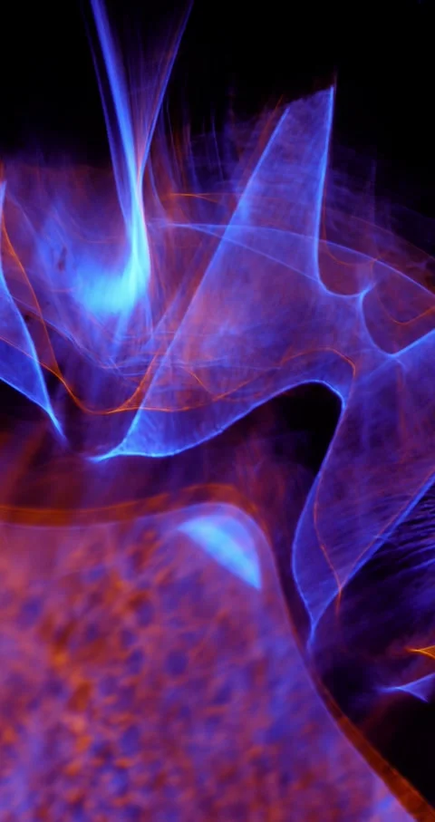 Closeup Of Abstract Chromatic Waves Background. Futuristic Holographic Video Video stock 304398709