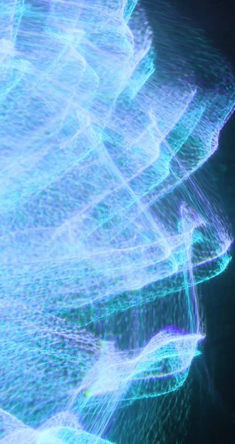 Closeup Of Abstract Chromatic Waves Background. Futuristic Holographic Video Video stock 304399997