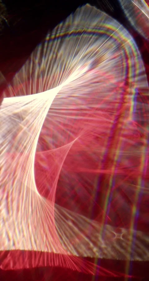 Closeup Of Abstract Chromatic Waves Background. Futuristic Holographic Video Video stock 304400061