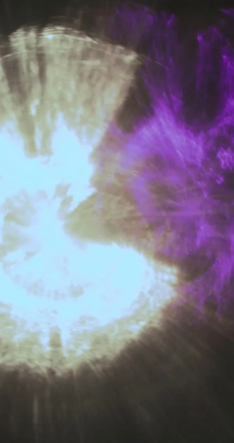 Closeup Of Abstract Chromatic Waves Background. Futuristic Holographic Video Video stock 304400109