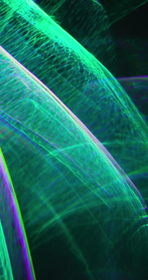 Closeup Of Abstract Chromatic Waves Background. Futuristic Holographic Video Video stock 304400197