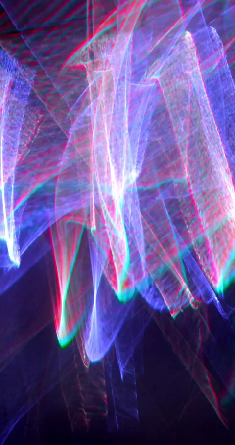 Closeup Of Abstract Chromatic Waves Background. Futuristic Holographic Video Video stock 304400840