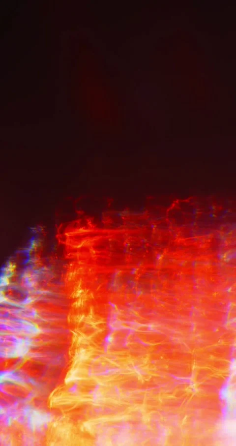 Closeup Of Abstract Chromatic Waves Background. Futuristic Holographic Video Video stock 304400867