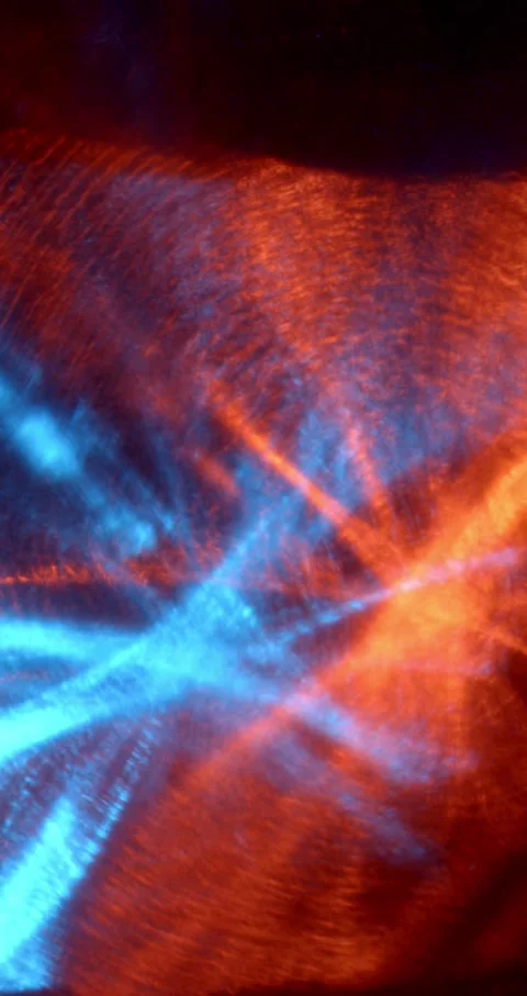 Closeup Of Abstract Chromatic Waves Background. Futuristic Holographic Video Stock Footage 304471222