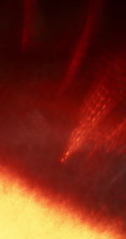 Closeup Of Abstract Chromatic Waves Background. Futuristic Holographic Video Stock Footage 304471236