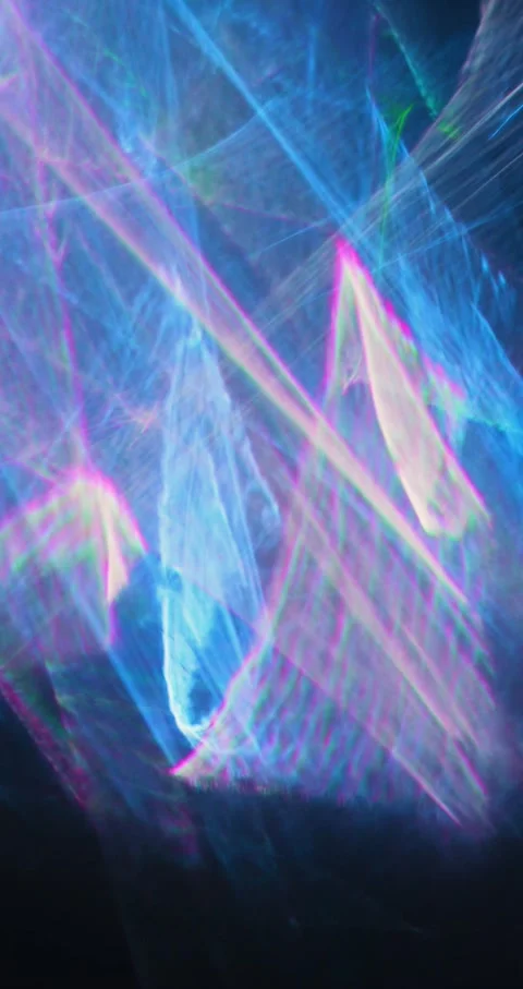 Closeup Of Abstract Chromatic Waves Background. Futuristic Holographic Video Stock Footage 304471292