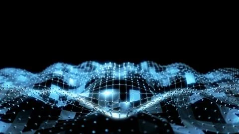 Closeup of Abstract landscape with wave patterns and colorful surface Stock Illustration