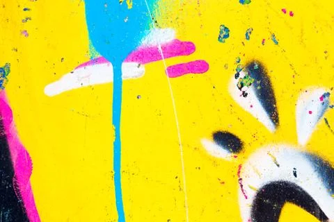 Closeup abstract painted wal Stock Photos