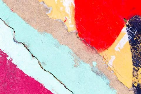 Closeup abstract painted wal Foto stock