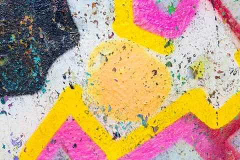 Closeup abstract painted wal Stock Photos