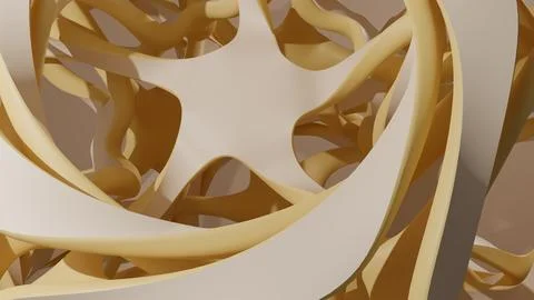 Closeup of an abstract structure. 3D illustration. Stock Photos