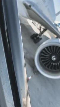 Closeup of Airplane Engine Stock Photos