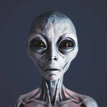Closeup of alien2 Stock Illustration