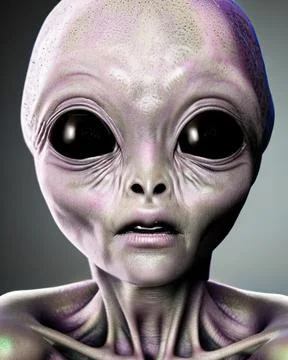 Closeup of alien4 Stock Illustration