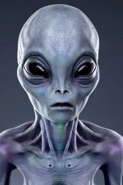 Closeup of alien5 Stock Illustration