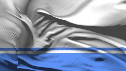Closeup Altai Republic Flag Wave Loop waving in wind  Realistic Altai Republ Stock Footage 319813413