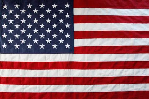 Closeup of American flag 库存照片