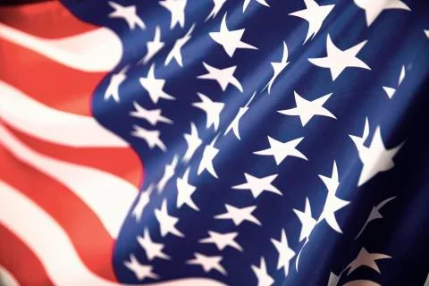 Closeup of American flag Stock Photos