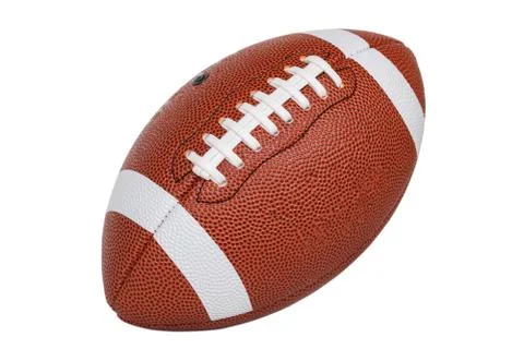 Closeup American Football isolate on white background, Full American Football Stock Photos
