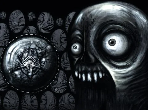 Closeup of an amulet Stock Illustration