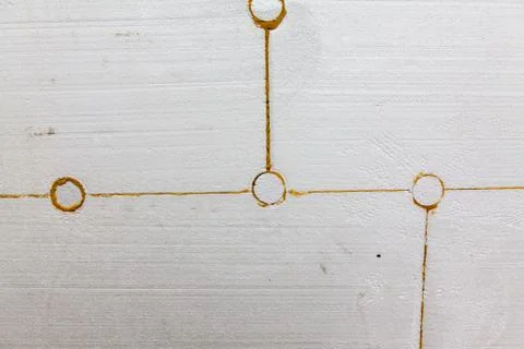 Closeup of anchoring facade polystyrene Stock Photos