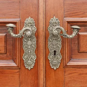 Closeup of ancient handle Stock Photos