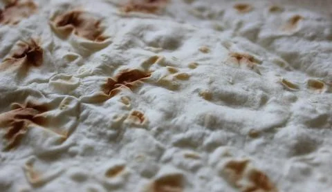 Closeup Angle View Of Lavash Bread Surface Detailed Stock Photo Foto stock