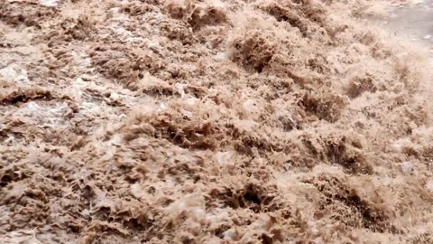 Closeup of an angry river Stock Footage 169151038