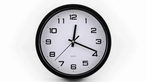 Closeup animation watch with background hand ticking fast forward timelapse Stock Footage 336445056