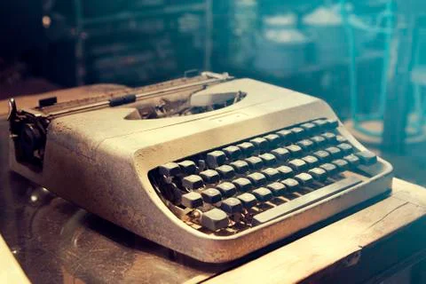 Closeup Antique Typewriter Stock Photos