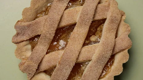 Closeup apple tart Stock Footage 166863238