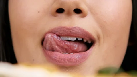 Licking Close Up