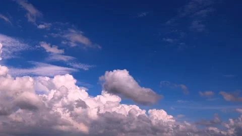 Closeup of the astonishing cloudscape. The surging, churning sea of clouds Stock Footage 307192226