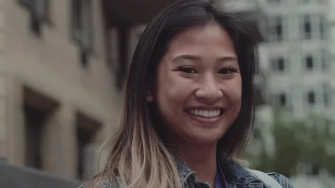 Closeup attractive nurse smiling into camera Stock Footage 130282872