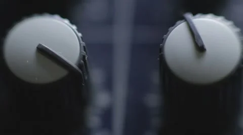 Closeup audio mixer knobs on mixer console 스톡 동영상 65120900