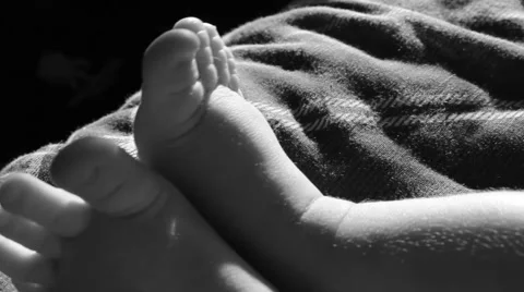Closeup of baby's feet Stock-Footage 58885083